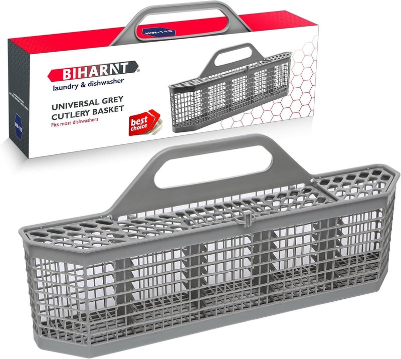 BIHARNT WD28X10128 Universal Dishwasher Utensil Silverware Cutlery Basket Compatible with GE Whirlpool Kenmore Maytag Frigidaire KitchenAid Samsung LG Dishwasher,Part No.WD28X10127, WD28X10131 - Image 1